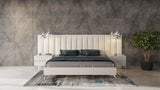 VIG Furniture Nova Domus Angela - Italian Modern White Eco Leather Bed w/ Nightstands and Wings VGACANGELA-SET-WINGS