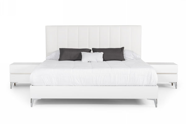 VIG Furniture Nova Domus Angela - Eastern King Italian Modern White Eco Leather Bedroom Set VGACANGELA-SET-EK