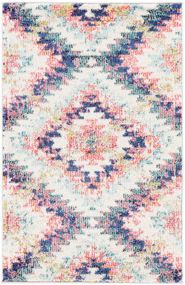 Anika ANI-1027 Rustic Polypropylene Rug ANI1027-93123 White, Beige, Camel, Aqua, Teal, Dark Blue, Bright Pink, Lime, Black, Charcoal 100% Polypropylene 9' x 12'4"