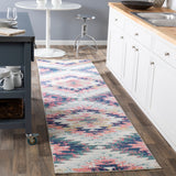 Anika ANI-1027 Rustic Polypropylene Rug ANI1027-2773 White, Beige, Camel, Aqua, Teal, Dark Blue, Bright Pink, Lime, Black, Charcoal 100% Polypropylene 2'7" x 7'3"