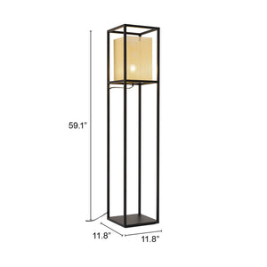 Zuo Modern Yves Steel Modern Commercial Grade Floor Lamp Gold, Black Steel