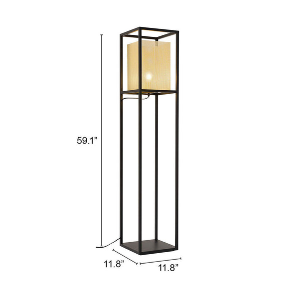 Zuo Modern Yves Steel Modern Commercial Grade Floor Lamp Gold, Black Steel