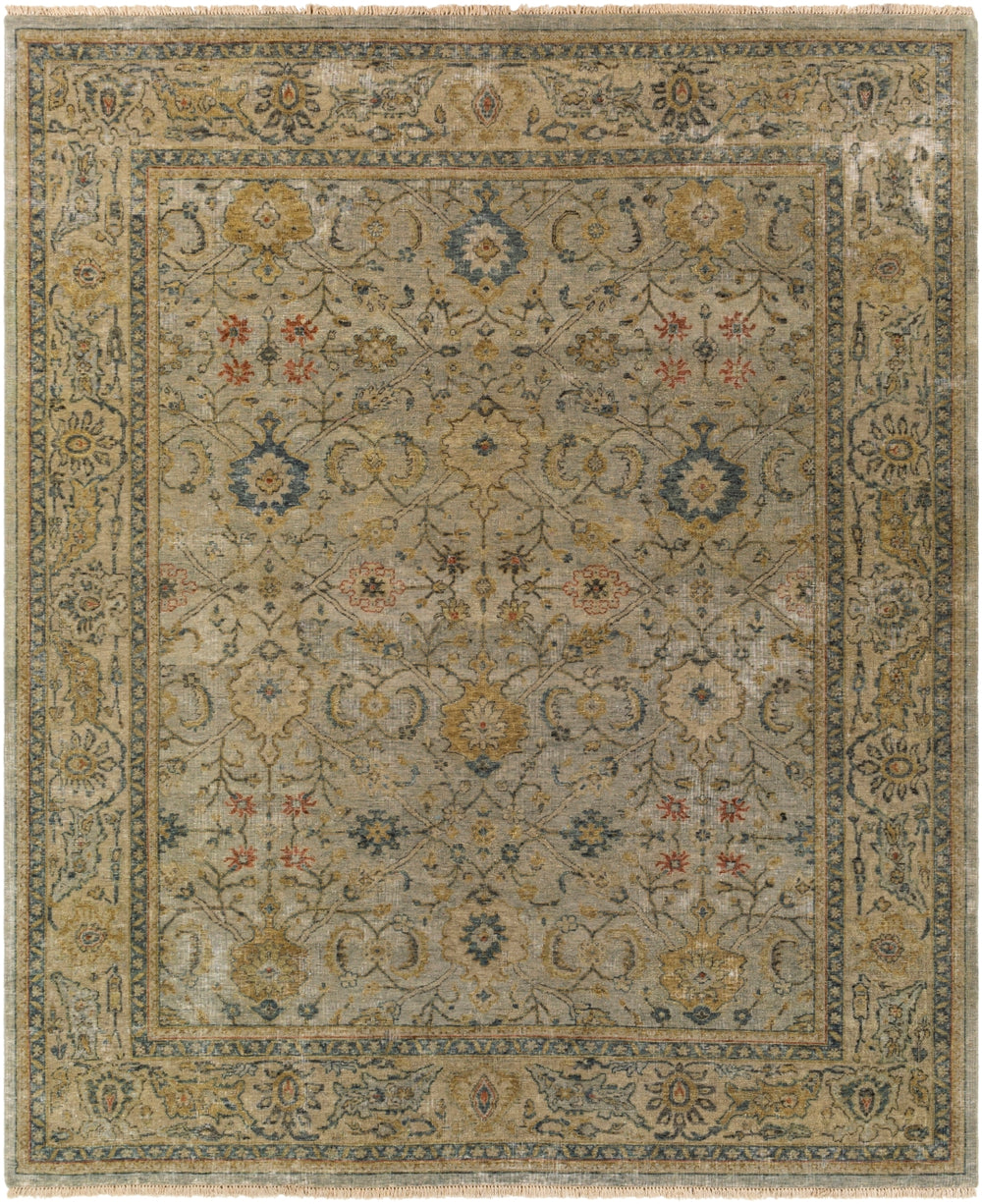 Anatolia ANY-2300 Traditional Wool Rug ANY2300-912 Dark Green, Olive, Khaki, Burnt Orange 100% Wool 9' x 12'