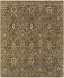 Anatolia ANY-2302 Traditional Wool Rug ANY2302-912 Dark Green, Sage, Saffron, Dark Brown, Beige 100% Wool 9' x 12'