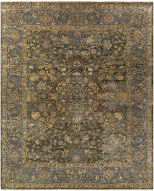 Anatolia ANY-2303 Traditional Wool Rug ANY2303-912 Charcoal, Olive, Khaki, Mauve 100% Wool 9' x 12'