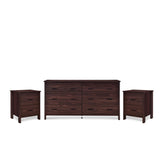 Olimont Contemporary 3 Piece Double Dresser and Nightstand Set