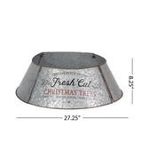 Laconia Metal Christmas Tree Collar, Antique Silver Noble House
