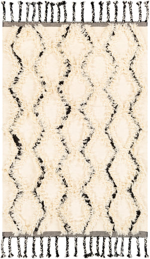 Apache APA-2300 Global Wool Rug APA2300-912 Cream, Black 100% Wool 9' x 12'