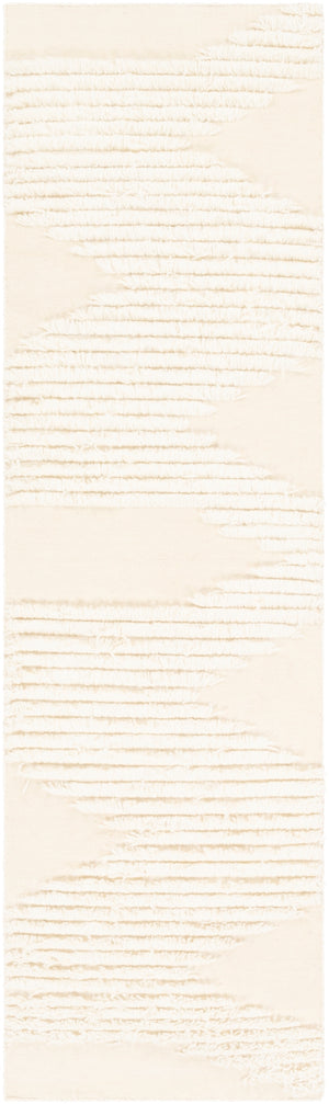 Apache APA-2301 Global Wool Rug APA2301-268 Cream 100% Wool 2'6" x 8'