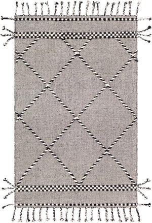 Apache APA-2306 Global Wool Rug APA2306-81012 Black, Cream 100% Wool 8'10" x 12'