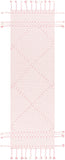 Apache APA-2307 Global Wool Rug APA2307-268 Pale Pink, Cream 100% Wool 2'6" x 8'
