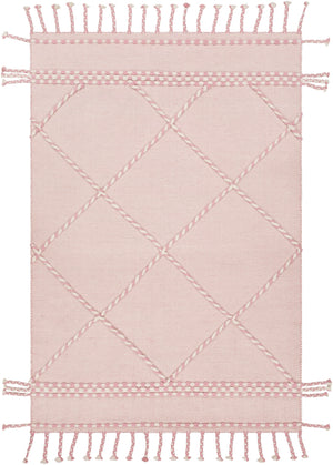 Apache APA-2307 Global Wool Rug APA2307-912 Pale Pink, Cream 100% Wool 9' x 12'