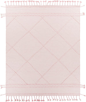 Apache APA-2307 Global Wool Rug APA2307-810 Pale Pink, Cream 100% Wool 8' x 10'