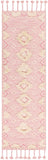 Apache APA-2308 Global Wool Rug APA2308-268 Pale Pink, Cream 100% Wool 2'6" x 8'