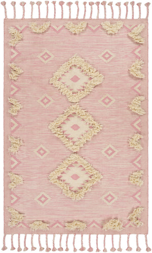 Apache APA-2308 Global Wool Rug APA2308-912 Pale Pink, Cream 100% Wool 9' x 12'