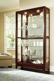 Pulaski Furniture Sliding Door 5 Shelf Curio Cabinet in Deep Brown 20661-PULASKI 20661-PULASKI