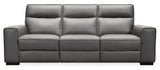 Braeburn Leather Sofa with Power Recline Power Headrest