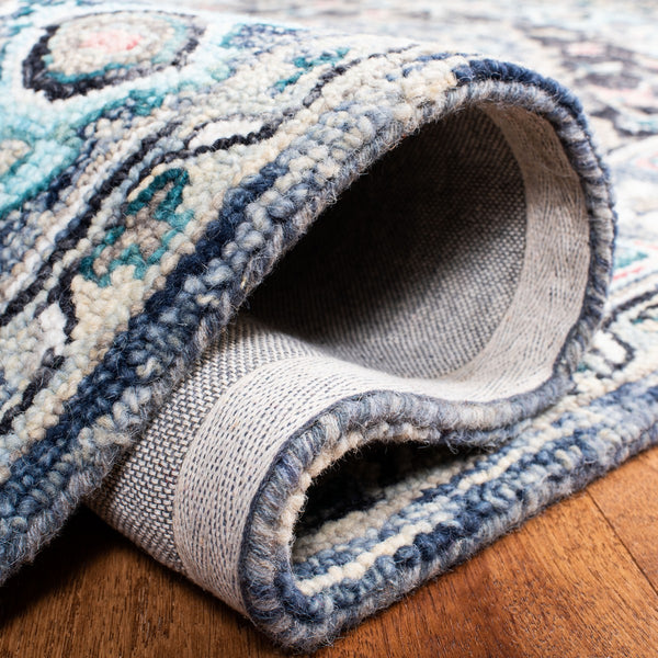 Aspen 124 Bohemian Hand Tufted 85% Wool, 15% Cotton Rug Pink / Blue