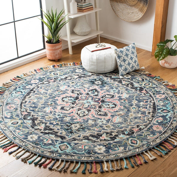 Safavieh Aspen 124 Hand Tufted 85% Wool/15% Cotton Bohemian Rug APN124U-9SQ