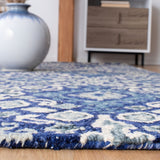 Aspen 295 Bohemian Hand Tufted 100% Wool Rug Navy / Beige