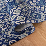 Aspen 295 Bohemian Hand Tufted 100% Wool Rug Navy / Beige