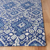 Aspen 295 Bohemian Hand Tufted 100% Wool Rug Navy / Beige