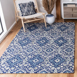 Aspen 295 Bohemian Hand Tufted 100% Wool Rug Navy / Beige