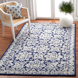 Aspen 296 Bohemian Hand Tufted Wool & Viscose Pile Rug Navy / Ivory