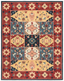 Aspen 402 Hand Tufted 80% Wool, 20% Cotton Bohemian Rug Red / Gold 80% Wool, 20% Cotton APN402Q-9