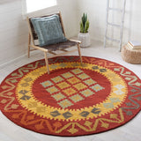 Aspen 403 Hand Tufted 80% Wool, 20% Cotton Bohemian Rug Red / Gold 80% Wool, 20% Cotton APN403Q-9