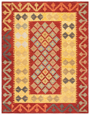 Aspen 403 Hand Tufted 80% Wool, 20% Cotton Bohemian Rug Red / Gold 80% Wool, 20% Cotton APN403Q-9