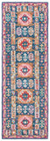 Aspen 518 Bohemian Hand Tufted Wool Pile Rug Blue / Red