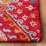 Aspen 529 Bohemian Handtufted 80% Wool 20% Cotton Rug Red / Gold