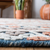 Aspen 530 Bohemian Handtufted 80% Wool 20% Cotton Rug Blue / Orange