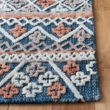 Aspen 530 Bohemian Handtufted 80% Wool 20% Cotton Rug Blue / Orange