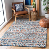 Aspen 530 Bohemian Handtufted 80% Wool 20% Cotton Rug Blue / Orange