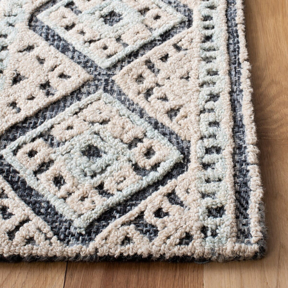 Aspen 532 Bohemian Handtufted 80% Wool 20% Cotton Rug Charcoal