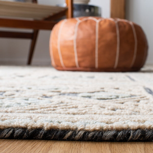 Aspen 532 Bohemian Handtufted 80% Wool 20% Cotton Rug Charcoal