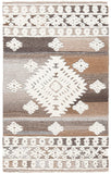 Aspen 550 Bohemian Hand Tufted 50% Wool, 50% Nylon Blend Rug Ivory / Light Brown