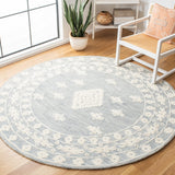 Aspen 550 Bohemian Hand Tufted 100% Wool Pile Rug Light Grey / Ivory