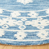 Aspen 550 Bohemian Hand Tufted 100% Wool Pile Rug Blue / Ivory