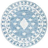 Aspen 550 Bohemian Hand Tufted 100% Wool Pile Rug Blue / Ivory