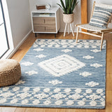 Aspen 550 Bohemian Hand Tufted 100% Wool Pile Rug Navy / Ivory