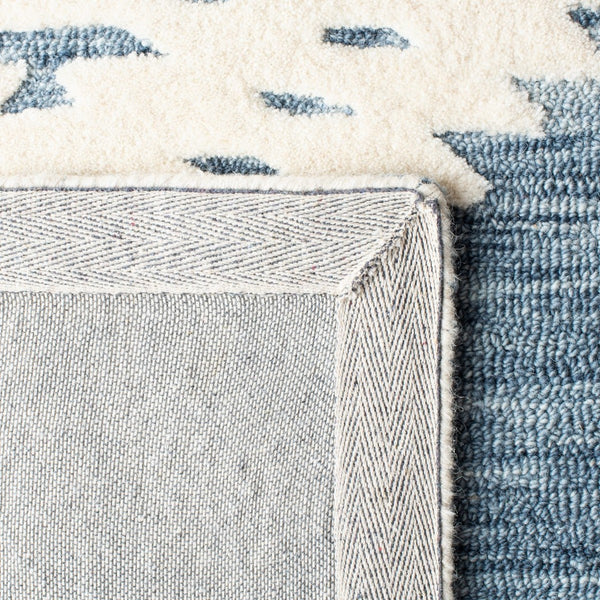 Aspen 550 Bohemian Hand Tufted 100% Wool Pile Rug Navy / Ivory