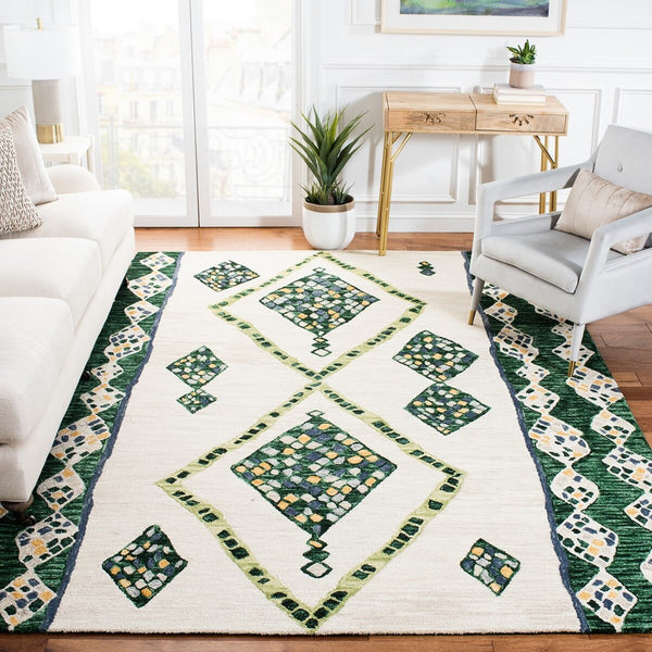 Aspen 702 Hand Tufted 100% Wool Pile Bohemian Rug for Cozy, Stylish Home Décor and Comfort