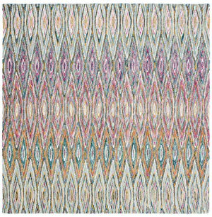 Aspen 805 Bohemian Hand Tufted 100% Wool Pile Rug Blue / Pink