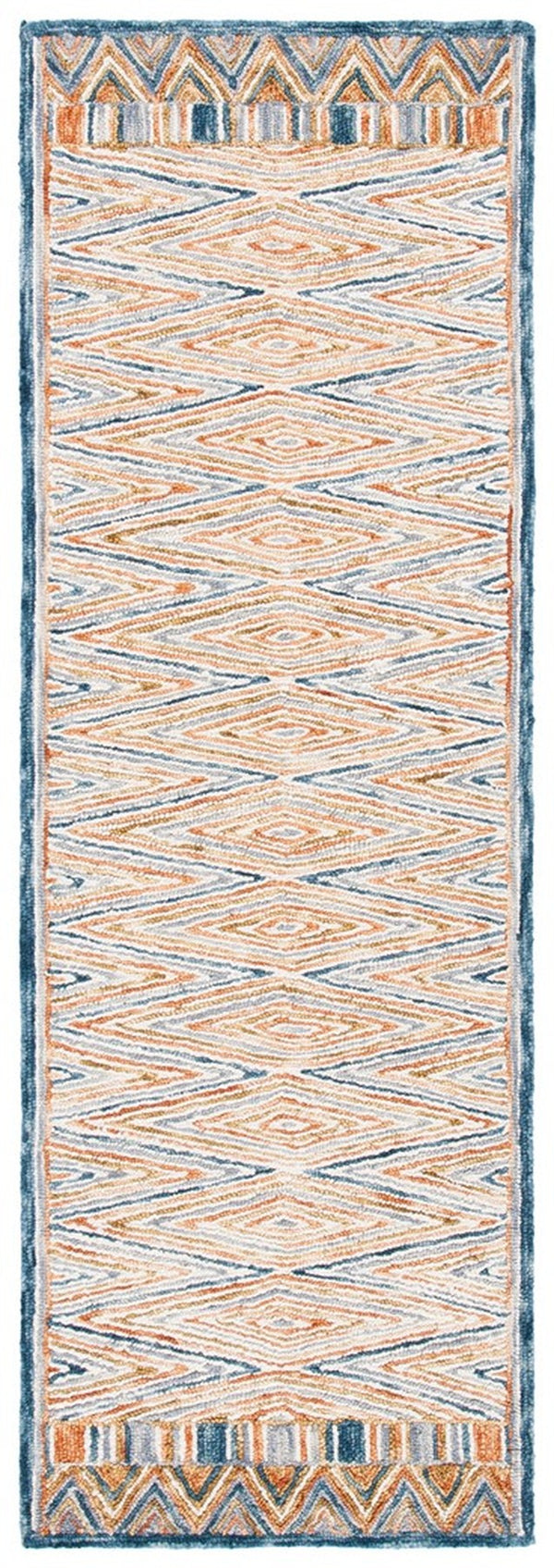 Aspen 808 Bohemian Hand Tufted 100% Wool Pile Rug Gold / Rust