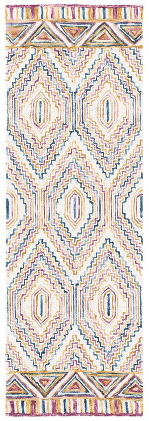 Aspen 811 Bohemian Hand Tufted 100% Wool Pile Rug Ivory / Rust