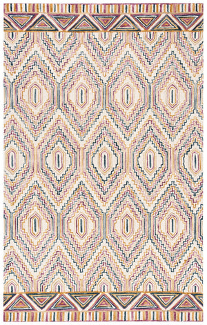 Aspen 811 Bohemian Hand Tufted 100% Wool Pile Rug Ivory / Rust