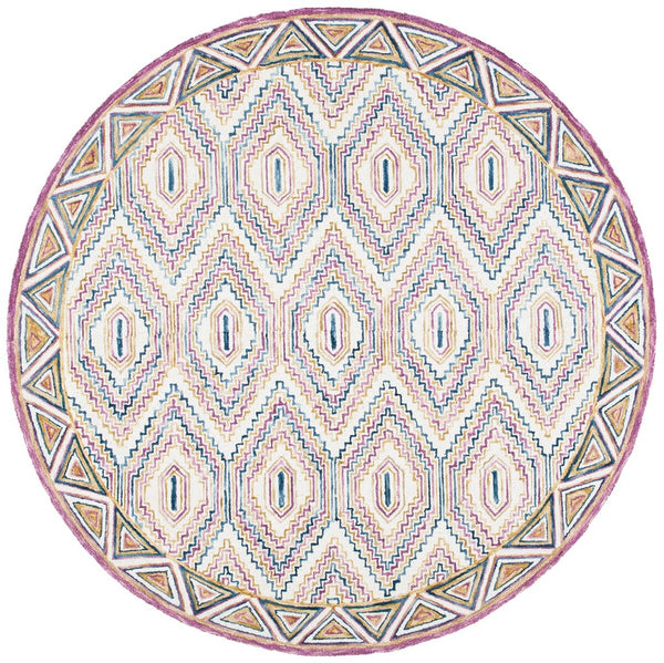 Aspen 811 Bohemian Hand Tufted 100% Wool Pile Rug Ivory / Rust